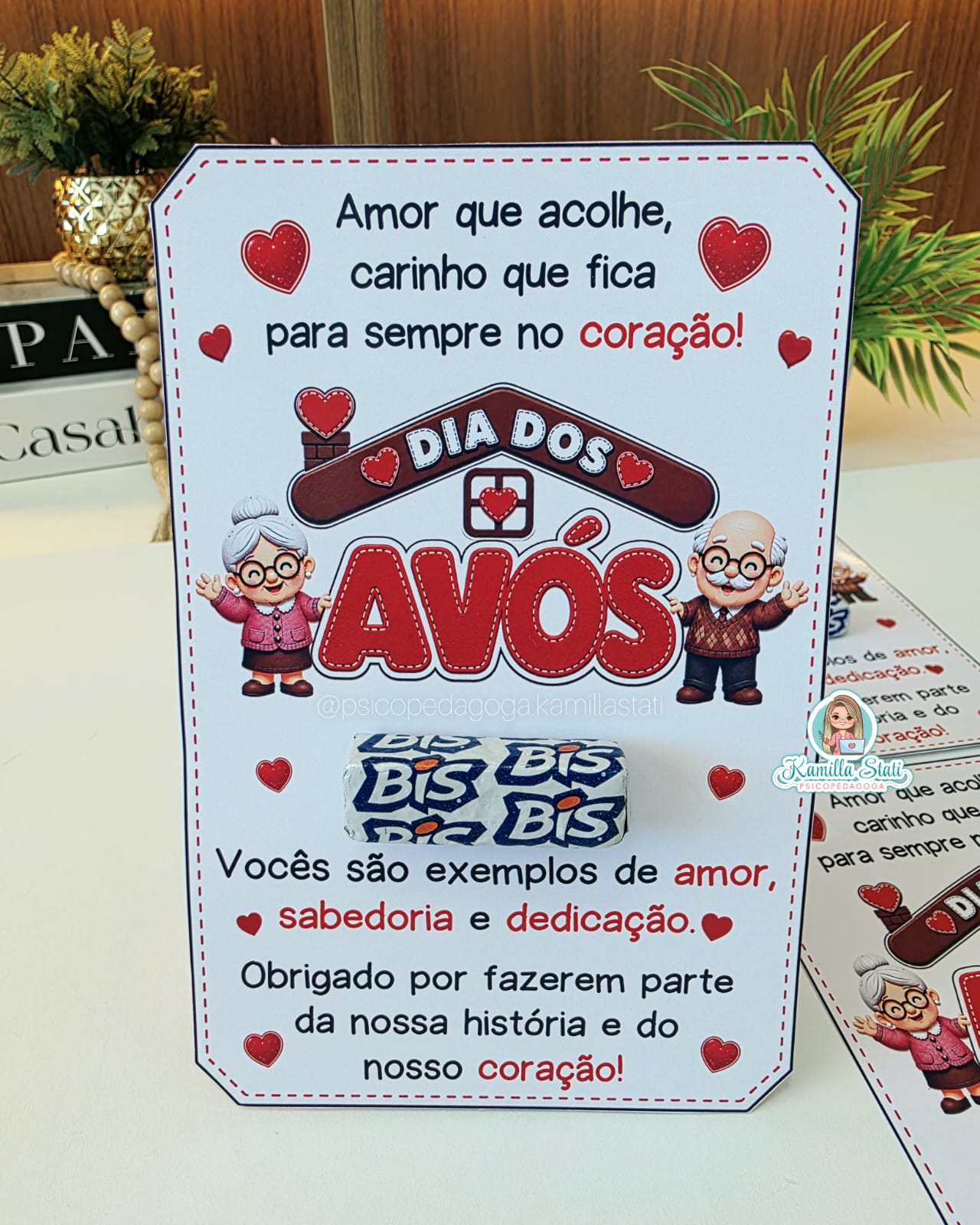 Cartão dia dos avós para bis