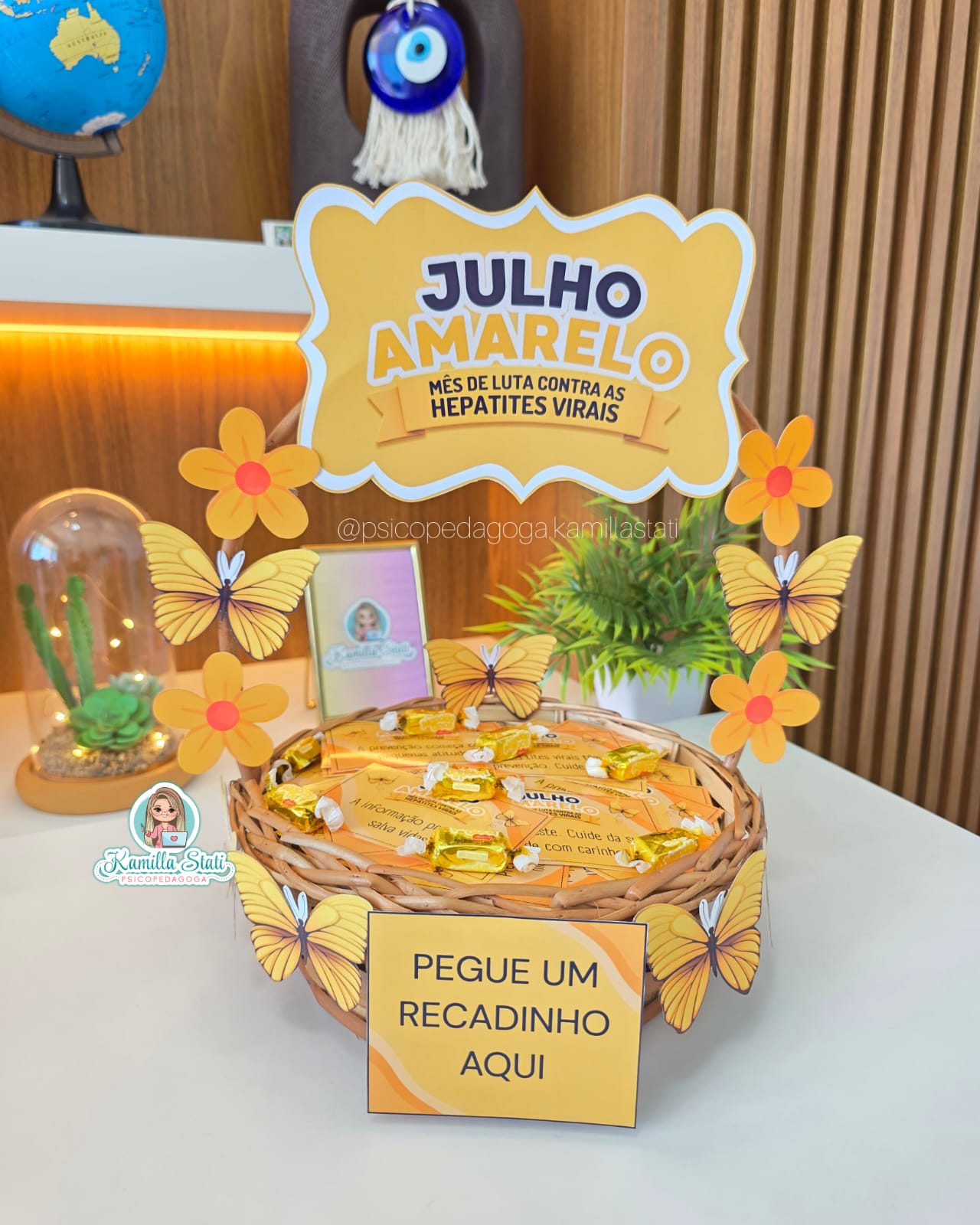 Cesta de recadinhos: Julho Amarelo