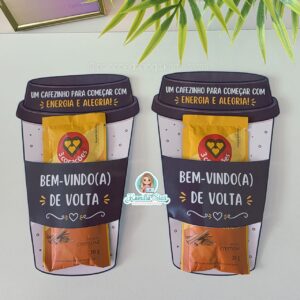 Lembrancinha para sachê de cappuccino volta às aulas