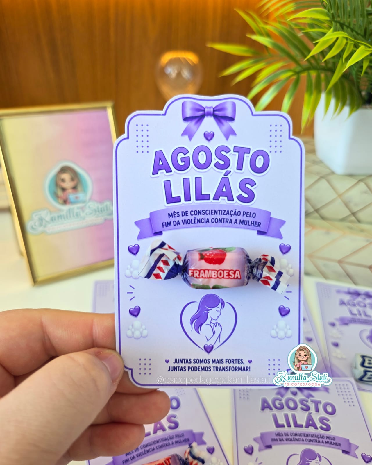 Lembrancinhas Agosto lilás - Imagem 3