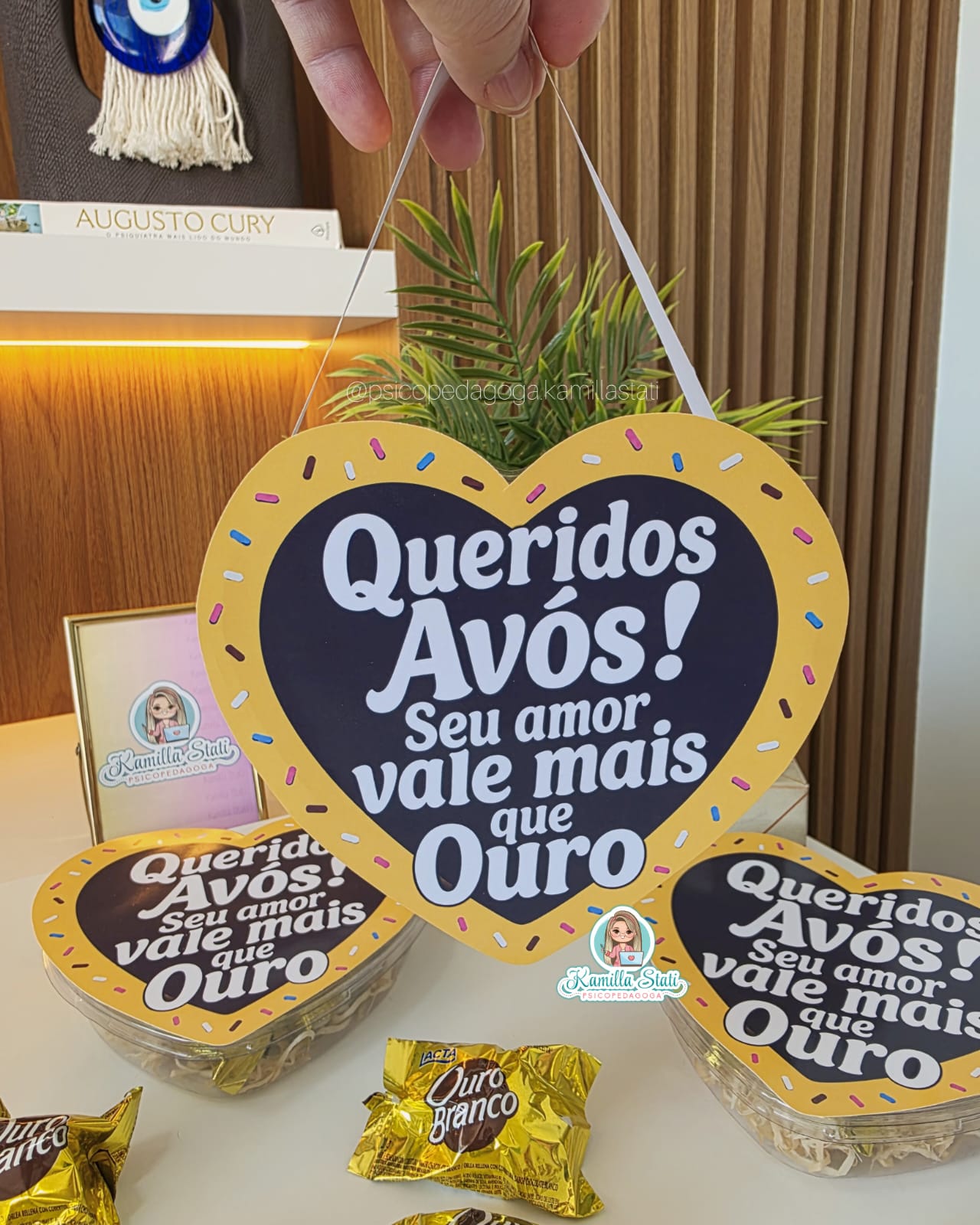Lembrancinha dia dos avós para chocolate Ouro Branco - Imagem 2