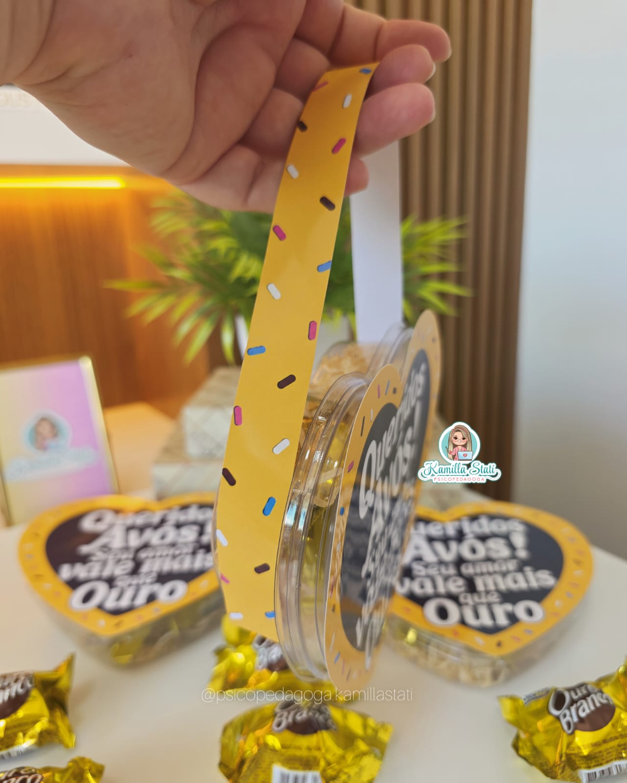 Lembrancinha dia dos avós para chocolate Ouro Branco - Imagem 3