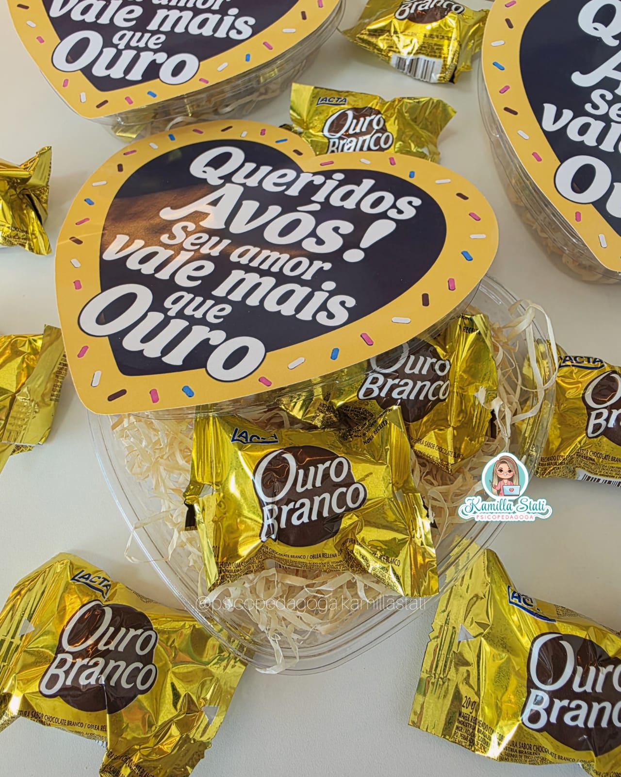 Lembrancinha dia dos avós para chocolate Ouro Branco - Imagem 6
