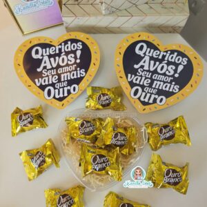 Lembrancinha dia dos avós para chocolate Ouro Branco