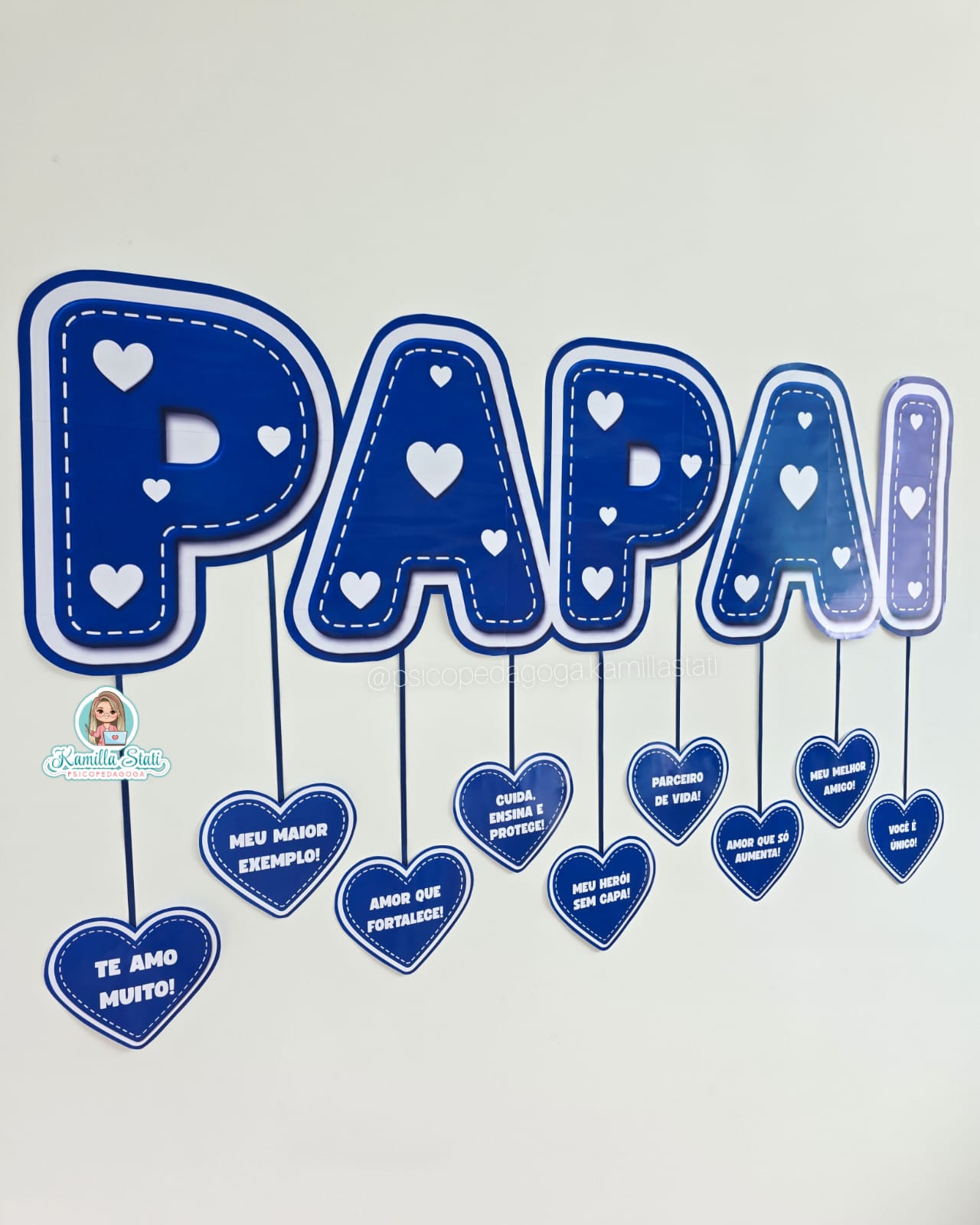 Painel dia dos pais corações - Imagem 2
