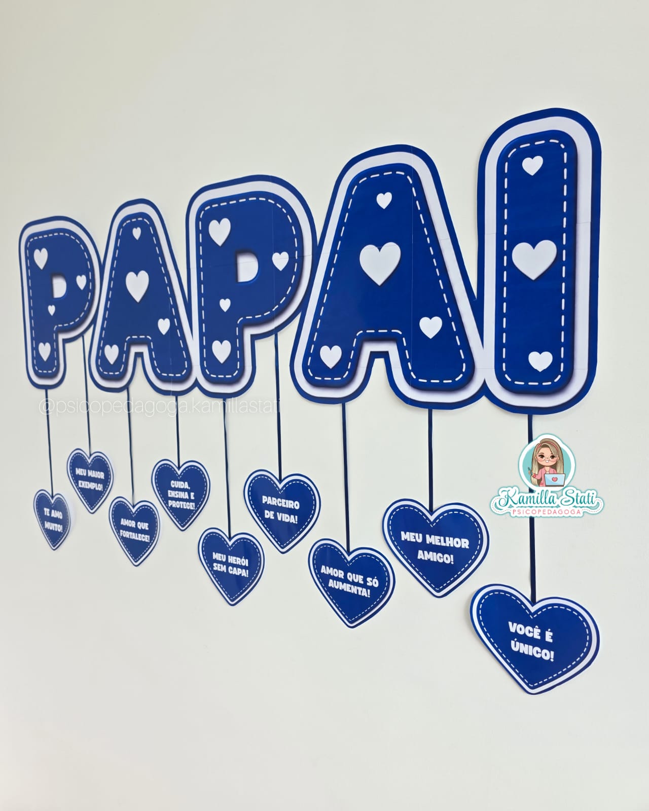 Painel dia dos pais corações - Imagem 3
