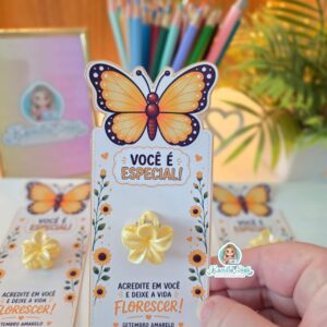 Cartão Setembro Amarelo para presilha acredite em você