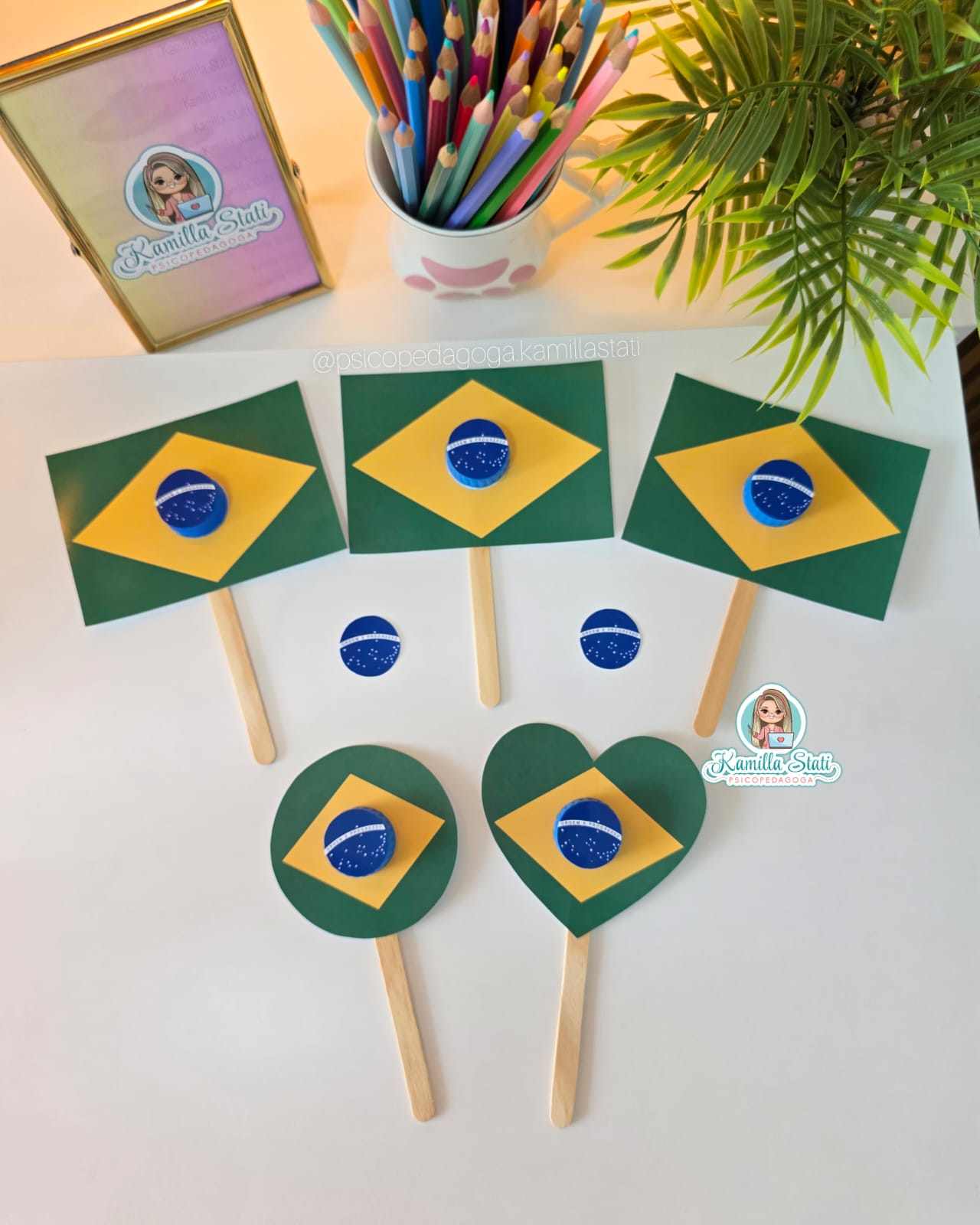 Chocalho bandeira do Brasil