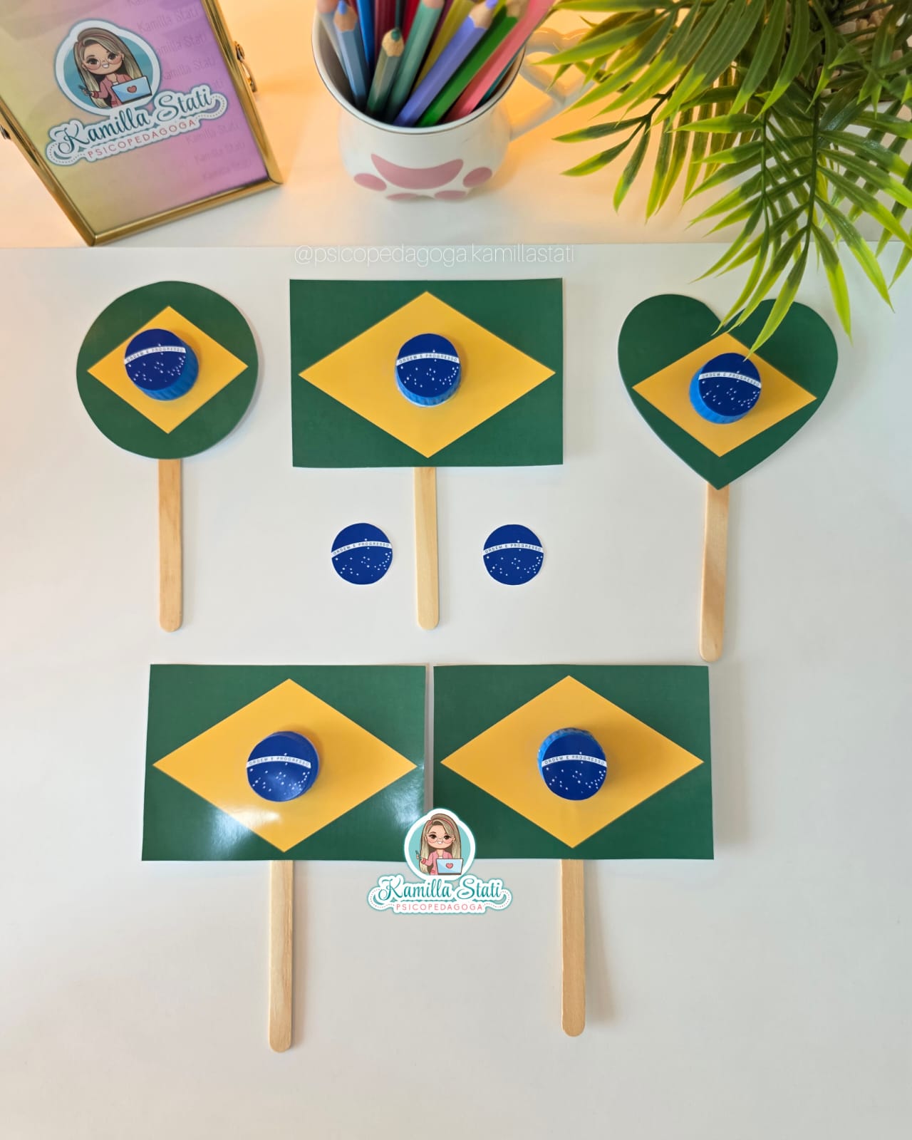 Chocalho bandeira do Brasil - Imagem 2