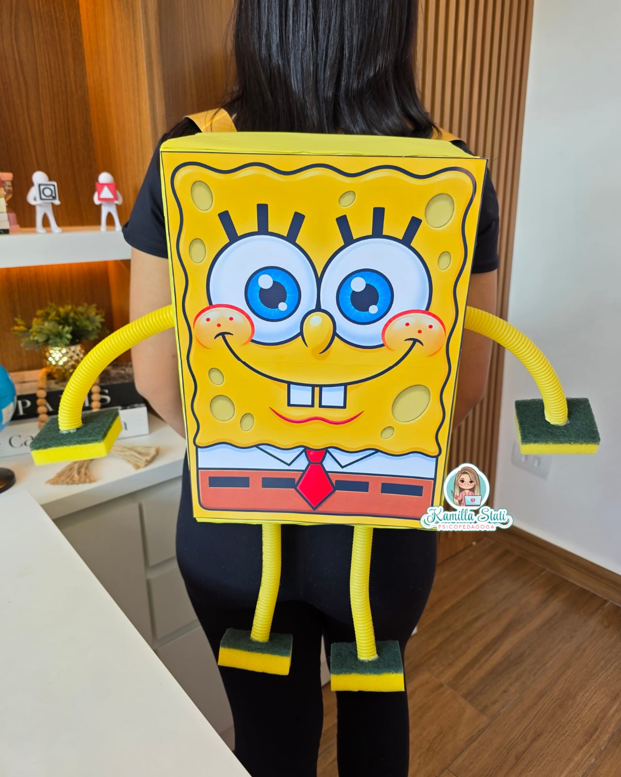 Mochila maluca esponjinha dia das crianças