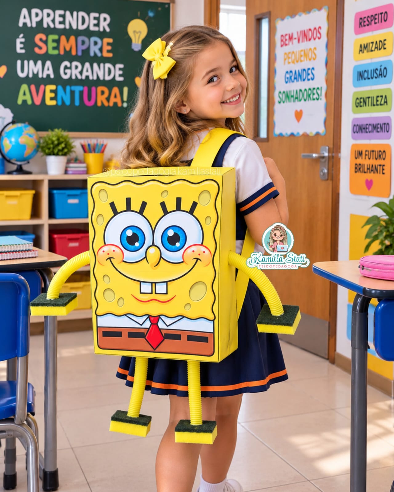 Mochila maluca esponjinha dia das crianças - Imagem 5