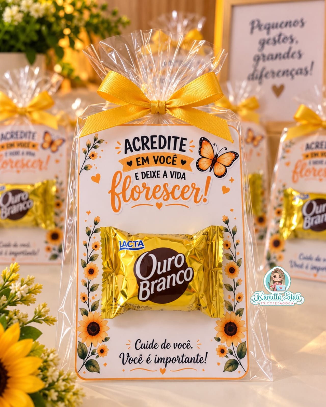 Cartão Setembro amarelo para Ouro branco: acredite em você