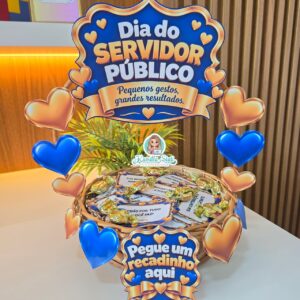 Cesta de recadinhos dia do servidor público