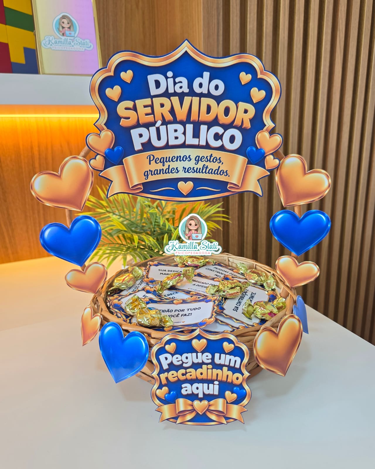 Cesta de recadinhos dia do servidor público