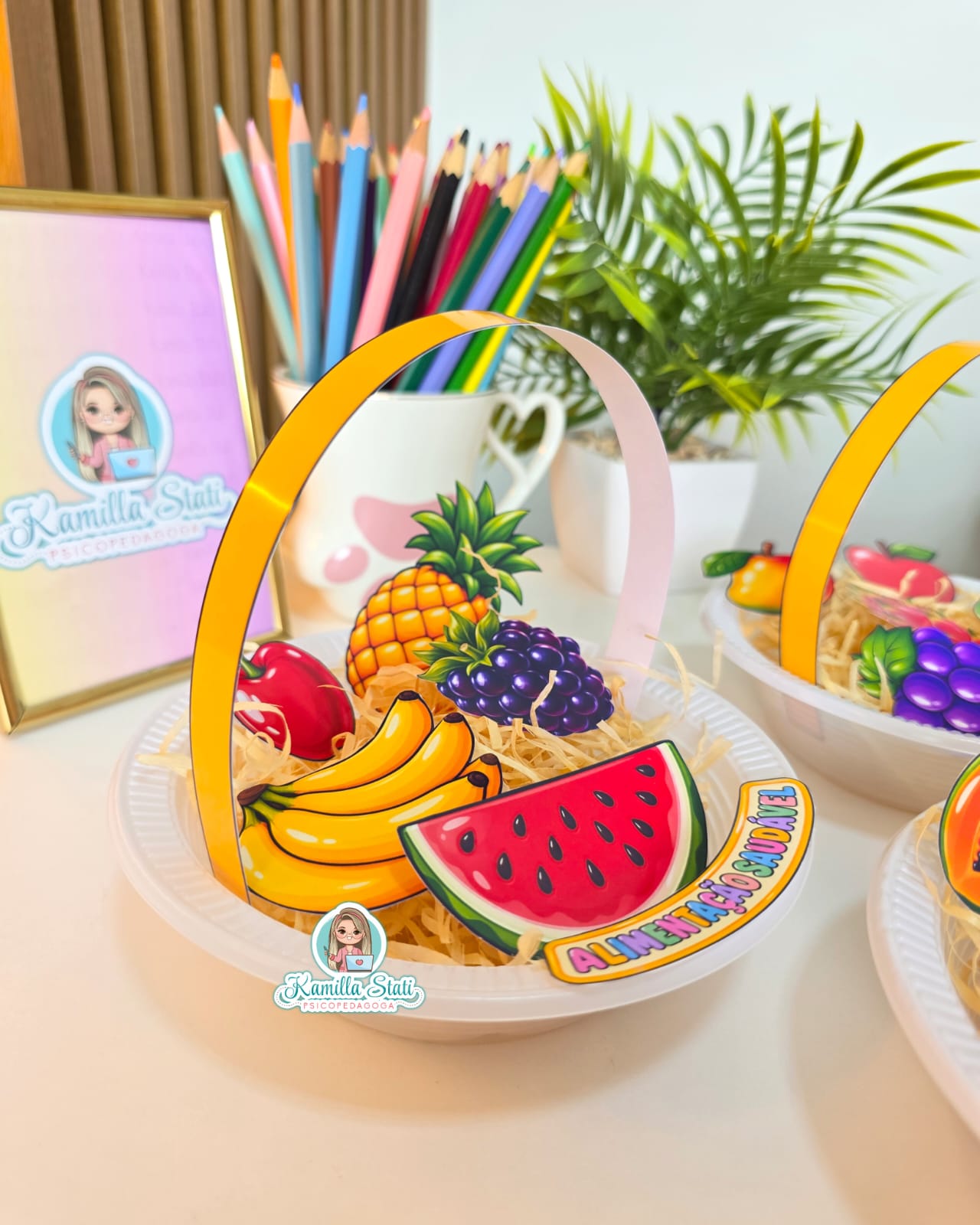 Cestinha de frutas alimentação saudável - Imagem 2