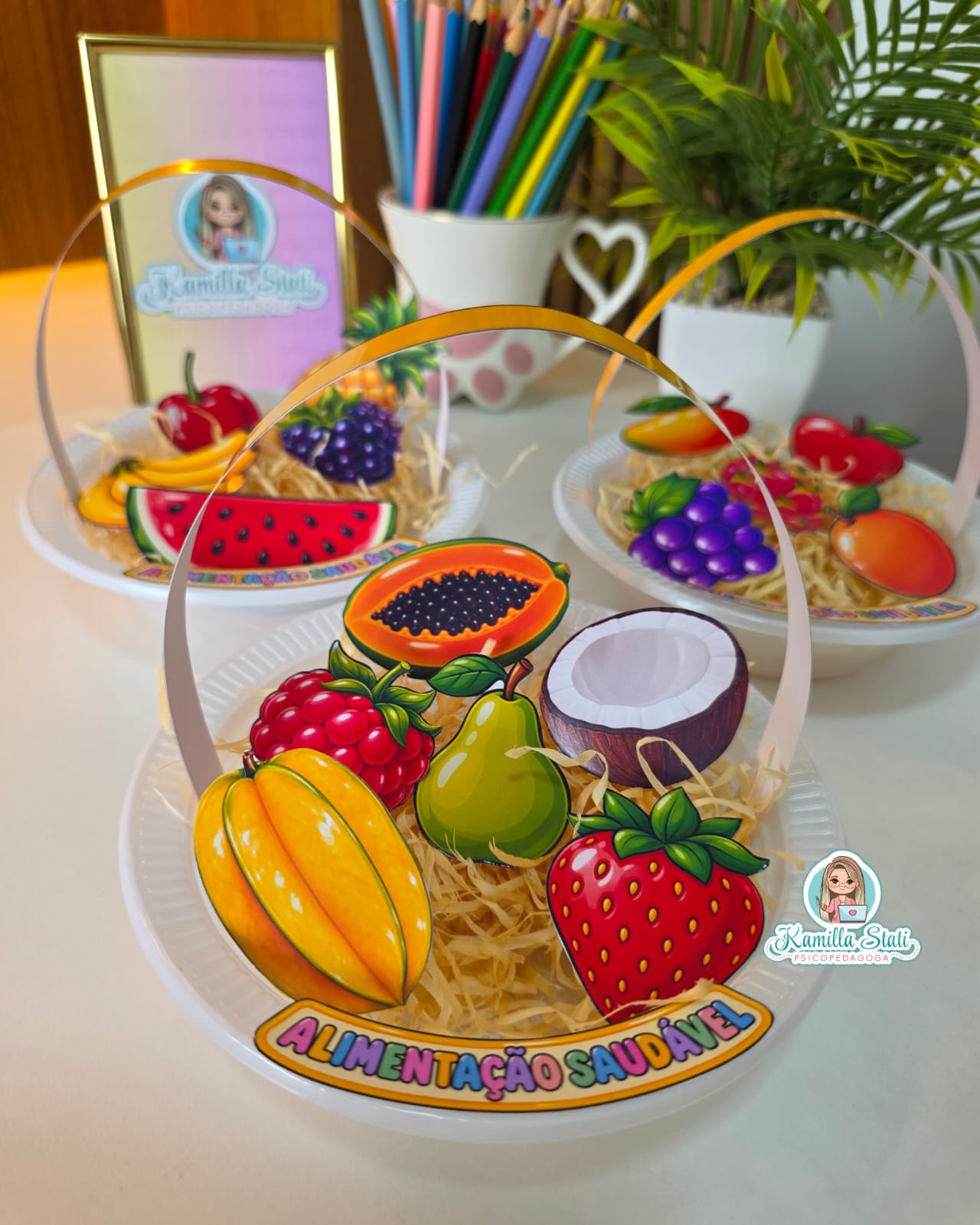 Cestinha de frutas alimentação saudável - Imagem 4