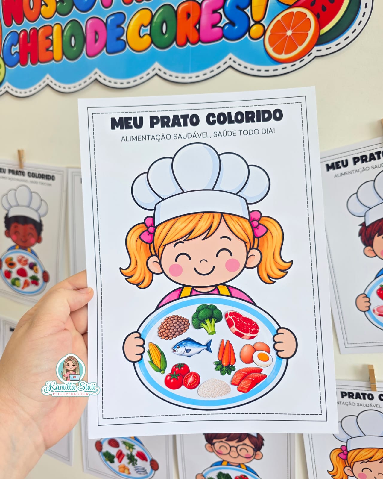 Mural de atividades meu prato colorido: alimentação saudável - Imagem 4