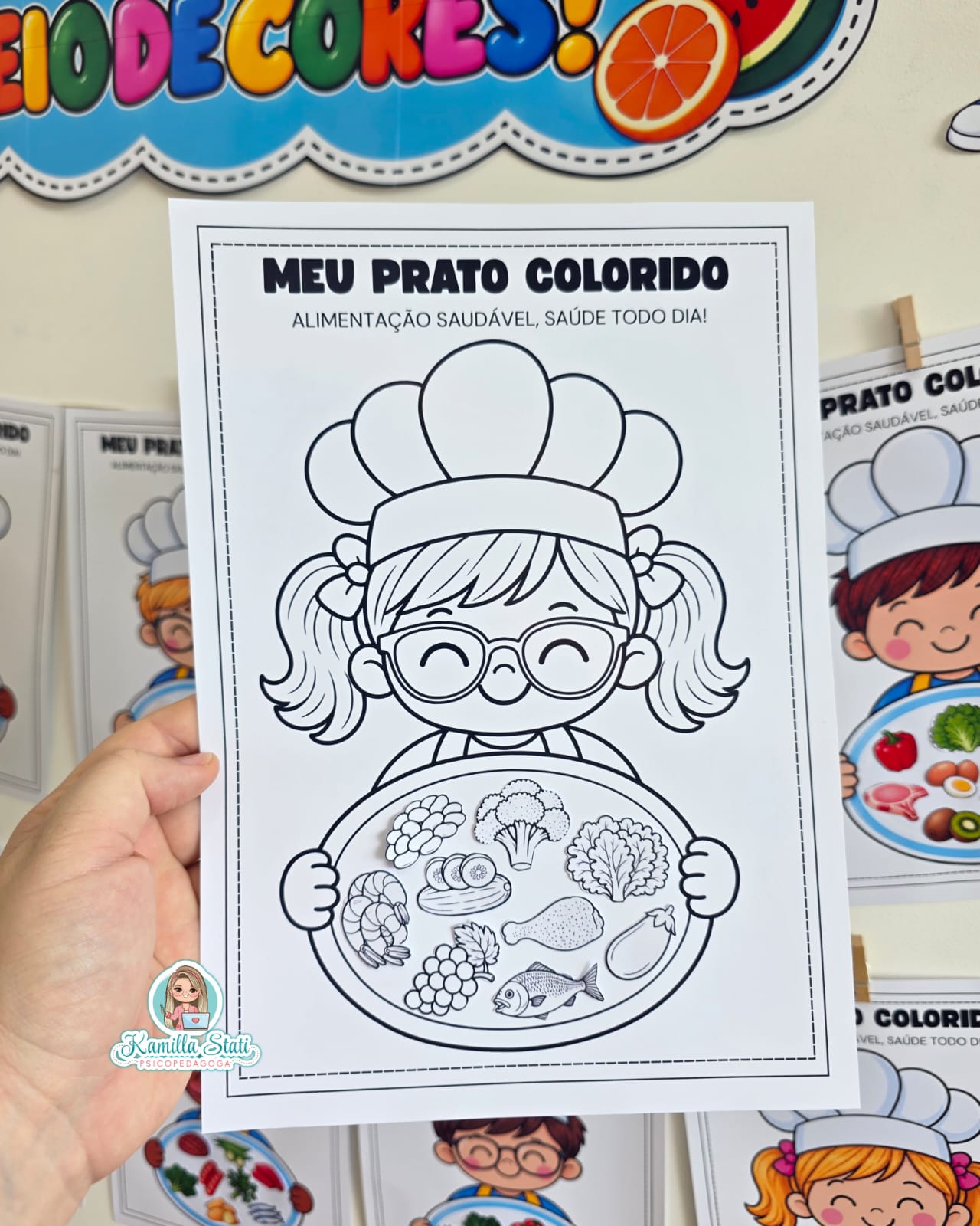 Mural de atividades meu prato colorido: alimentação saudável - Imagem 5