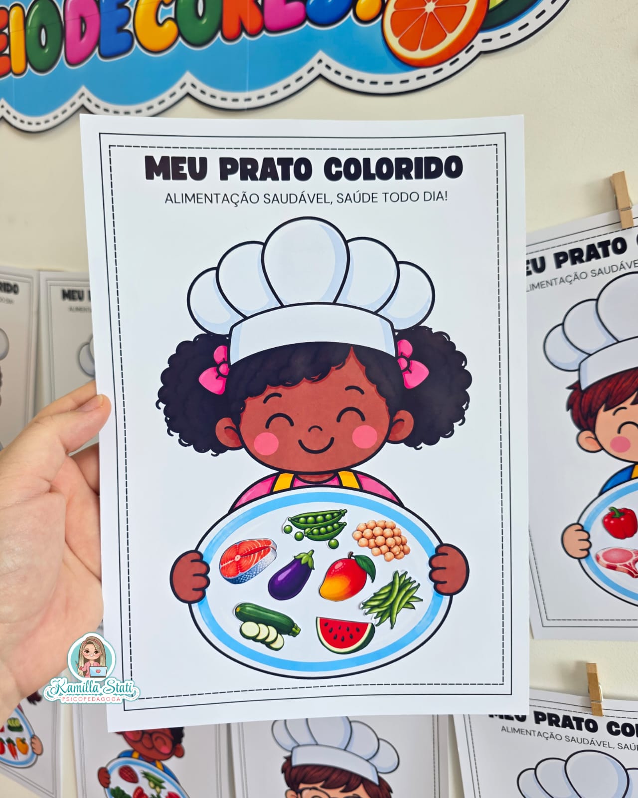 Mural de atividades meu prato colorido: alimentação saudável - Imagem 6