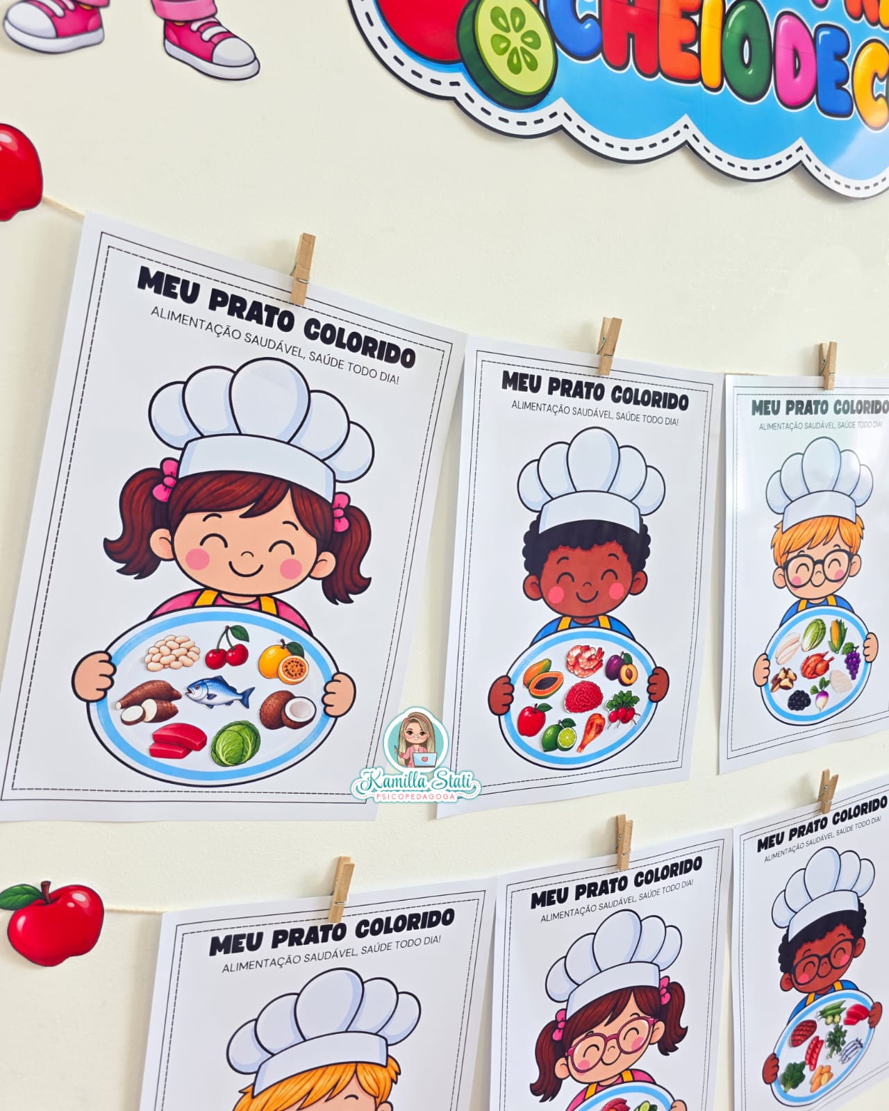 Mural de atividades meu prato colorido: alimentação saudável - Imagem 7