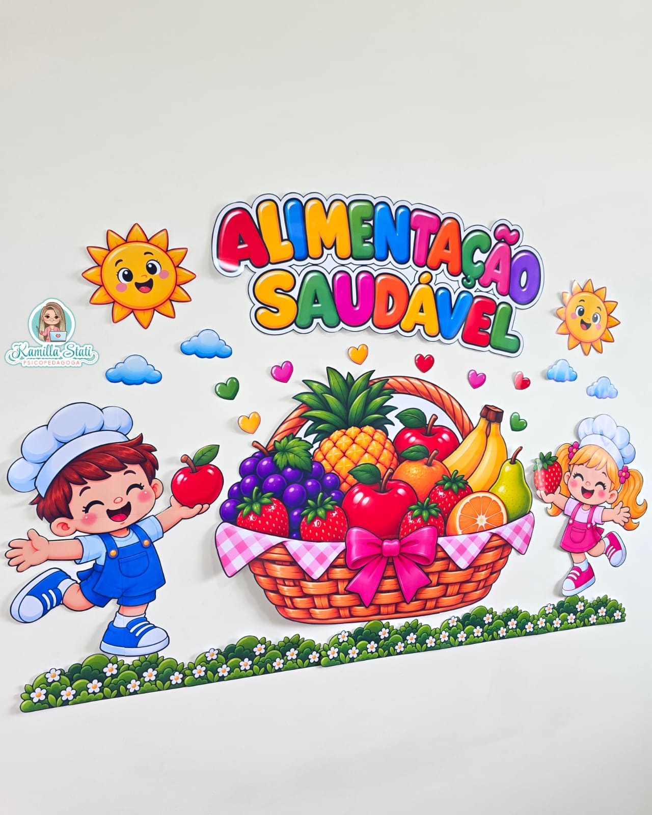 Painel alimentação saudável cesta de frutas - Imagem 2
