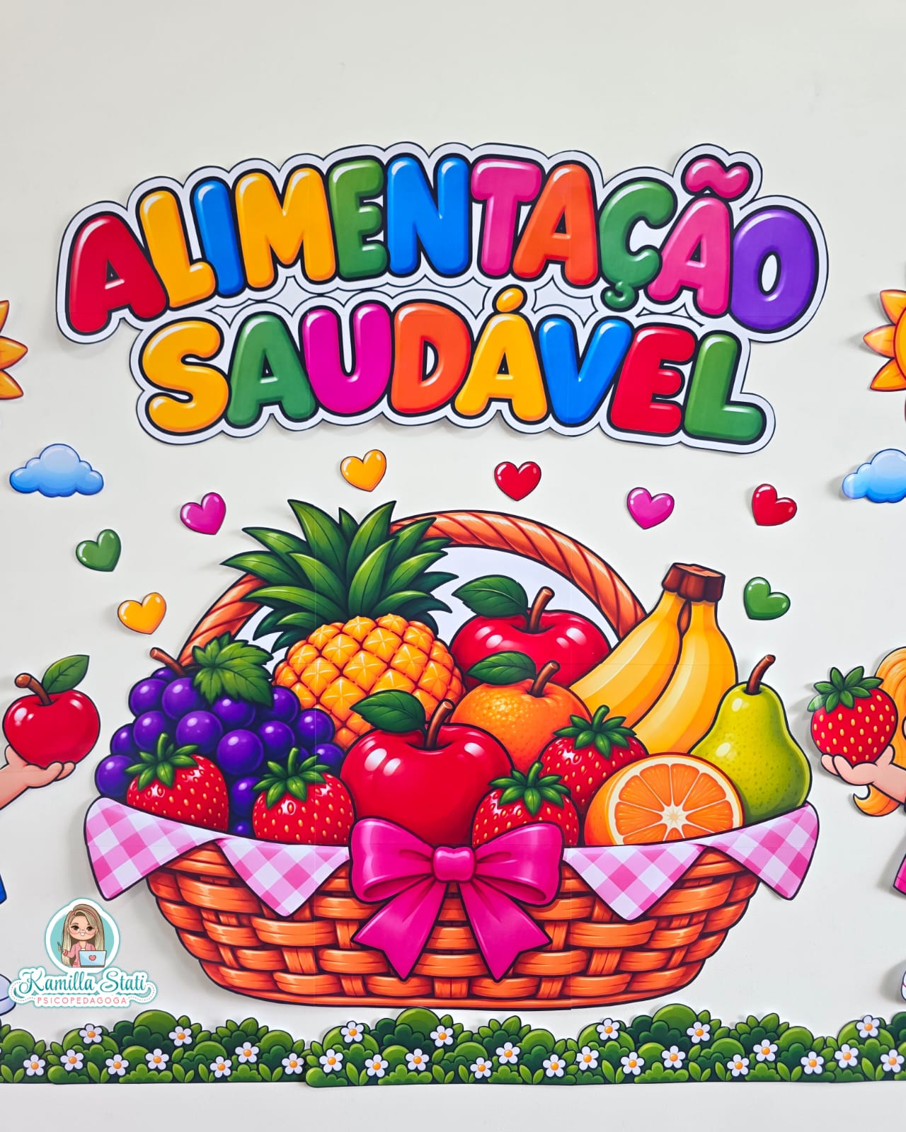 Painel alimentação saudável cesta de frutas - Imagem 4