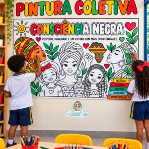 Pintura coletiva Consciência negra 2