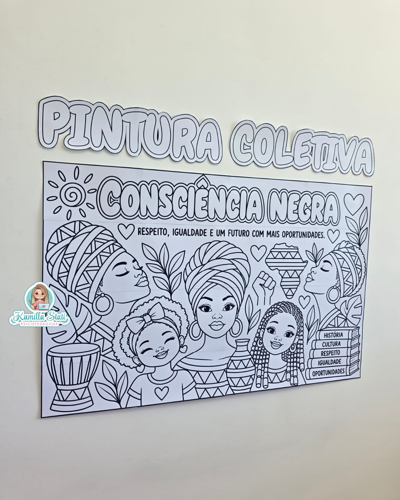 Pintura coletiva Consciência negra 2 - Imagem 3